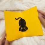 Printable Digital 3D Pop-up Cat Card