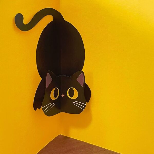 Printable Digital 3D Pop-up Cat Card - Image 4