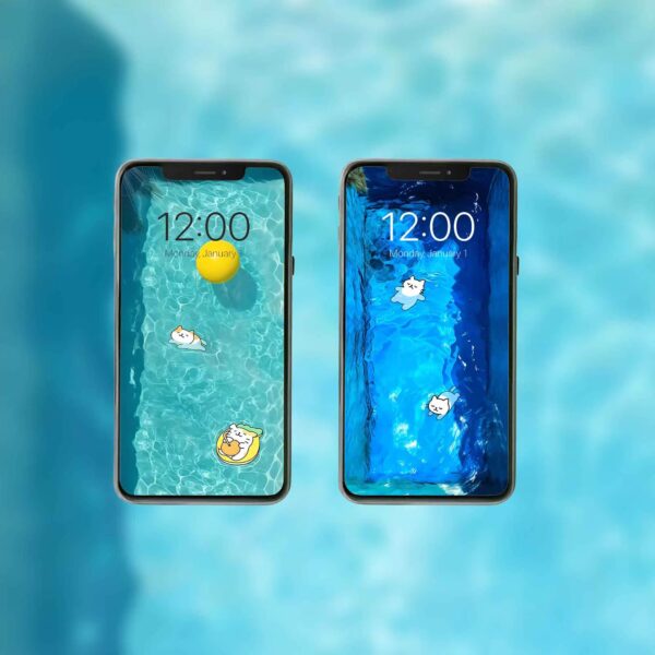 Digital Phone Wallpapers Summer Pool Cats/Cute Lock Screen/Avatars/Stickers - Image 2