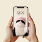 Digital Phone Wallpapers Shower Cat/Cute Lock Screen/Avatars/Stickers