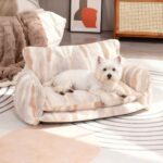 Soft Stylish Faux Lambswool Pet Sofa Bed for Dogs & Cats