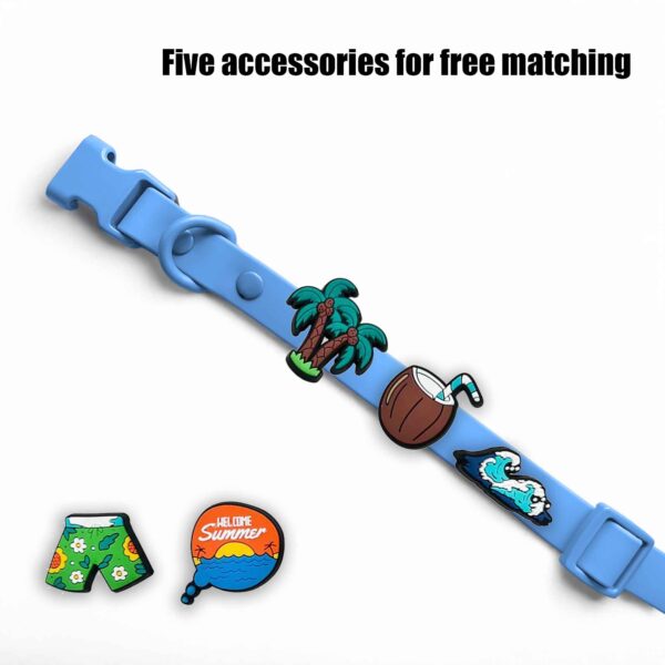 Personalized Dog Collar with Playful Designs Charms - Family Beach Vacation - Image 3