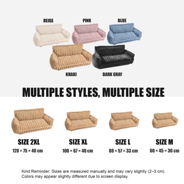 Snoozy Dream Orthopedic Dog Sofa Bed Large Washable Fluffy - Image 6