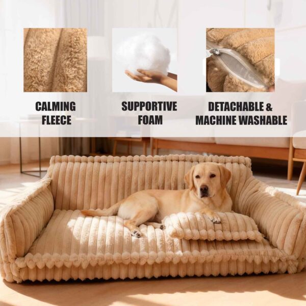 Snoozy Dream Orthopedic Dog Sofa Bed Large Washable Fluffy - Image 5