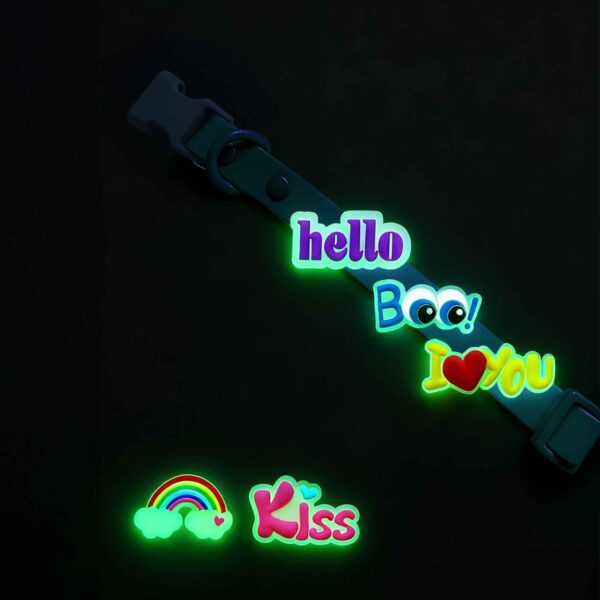 Personalized Dog Collar with Playful Designs - Glow Luminous Magic - Image 4