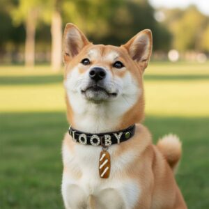 Personalized Dog Collar with Charm and Shinning Dog Name