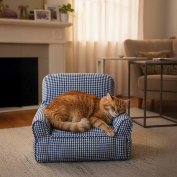 Washable Cotton Comfort Calming Bed Dog Cat Sofa Bed - Image 6