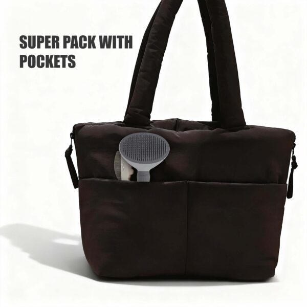 Pet Tote Bag Car Seat Carriers Cotton Soft Fluffy Waterproof - Image 4