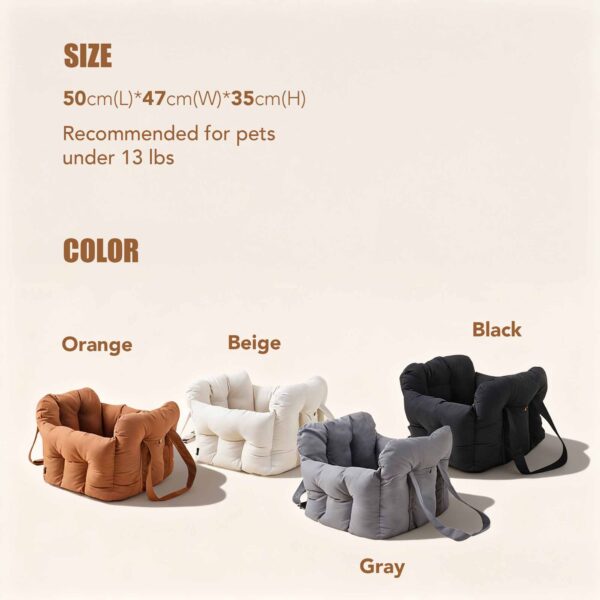Pet Car Seat Carriers Cotton Soft Fluffy Safety - Image 7