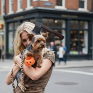 Cutest Costume at Halloween Party Halloween Decroations for Pets-axe decro