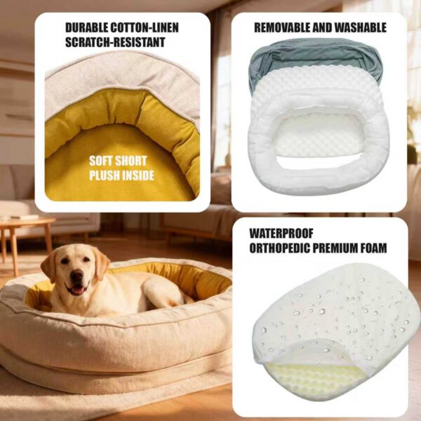 CloudSnug Orthopedic Donut Bed Non-Slip Waterproof - Image 6