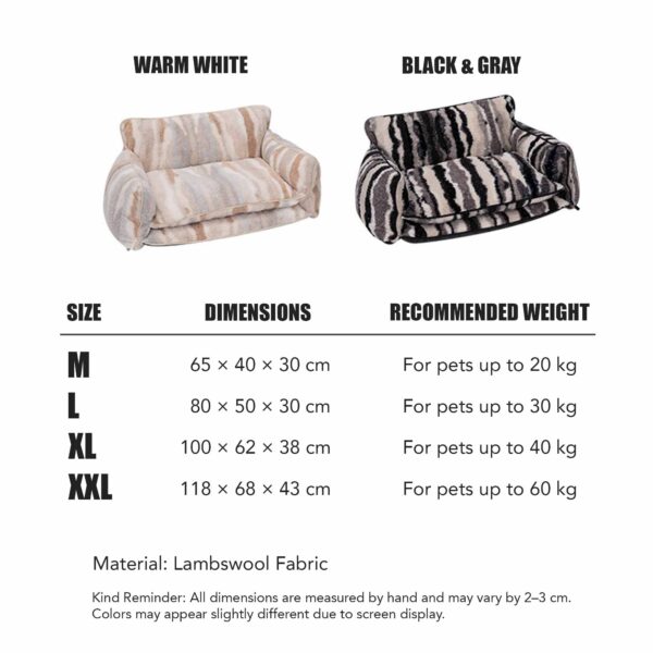 Soft Stylish Faux Lambswool Pet Sofa Bed for Dogs & Cats - Image 9