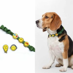 Personalized Dog Collar with Playful Designs - Emoji Face