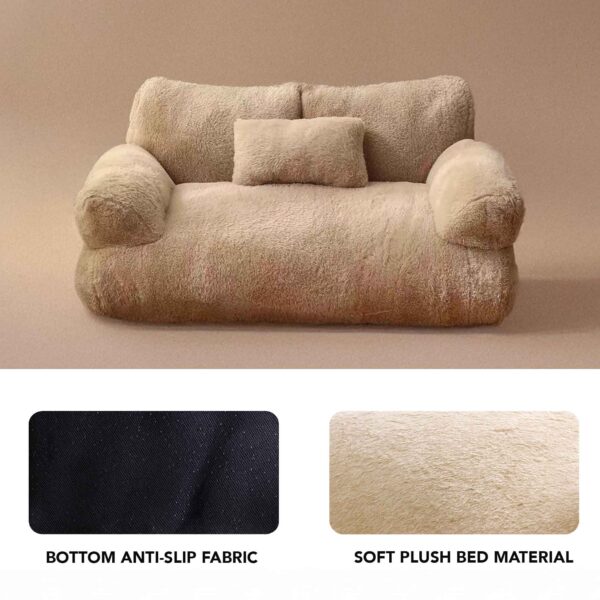 Classic Washable Fluffy Cozy Pet Calming Bed Dog Cat Sofa Bed Snoozy Dream - Image 4