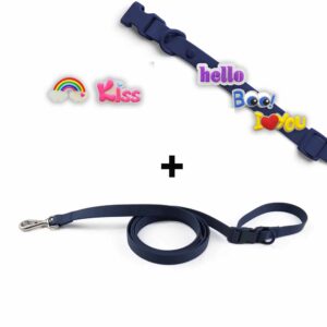Personalized Dog Collar Leash Full Set with Playful Designs - Glow Luminous Magic
