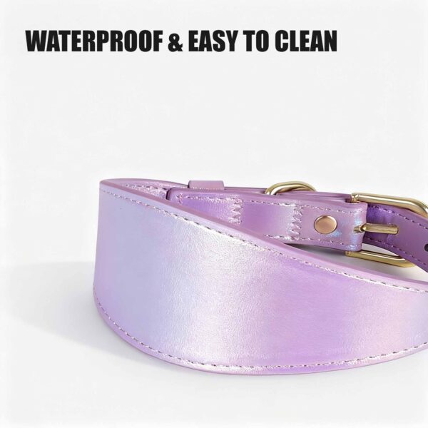 MagicGlow Reflective Leather Dog Collar - Image 2