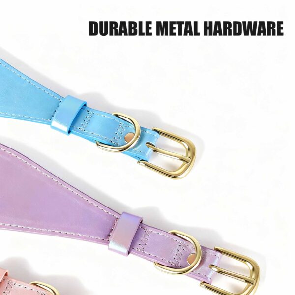 MagicGlow Reflective Leather Dog Collar - Image 4