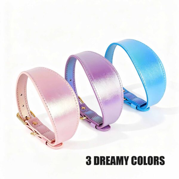 MagicGlow Reflective Leather Dog Collar - Image 3