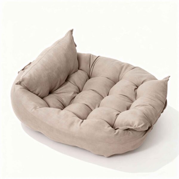 3-in-1 Adjustable Cloudy Pet Bed – Flat Mat to Warm Nest - Image 8