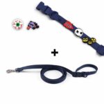 Personalized Dog Collar Leash Full Set with Playful Designs - Halloween Party Q