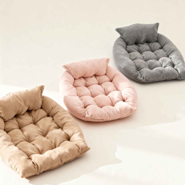 3-in-1 Adjustable Cloudy Pet Bed – Flat Mat to Warm Nest - Image 4