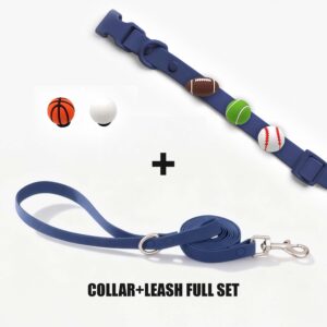 Designer Dog Collar Leash Full Set with Playful Designs - Super Bowl Sport Fans