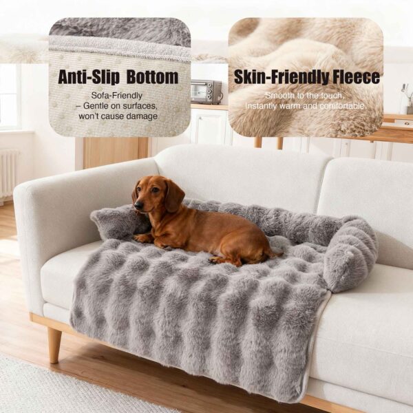 Fluffy Dog Bed Pet Bed Mat Ultra Soft Sofa Mat - Image 4
