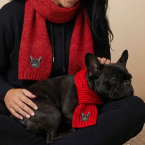 Personalised Pet & Owner Matching Scarf Set S-M